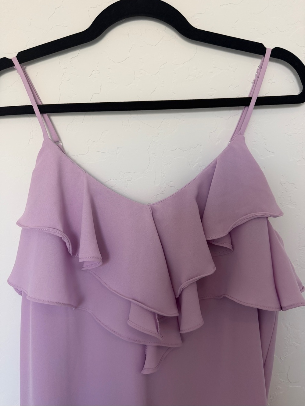 Everly Lilac Ruffle Slip Dress - Small - Picture 3 of 4